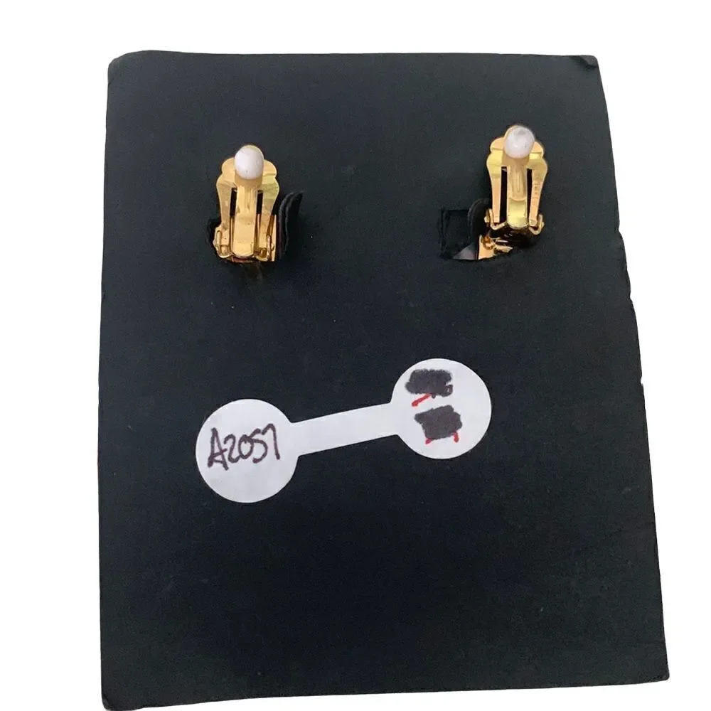 Lele Sadoughi Clip-On Garden Mosaic Iris Petal Drop Earrings